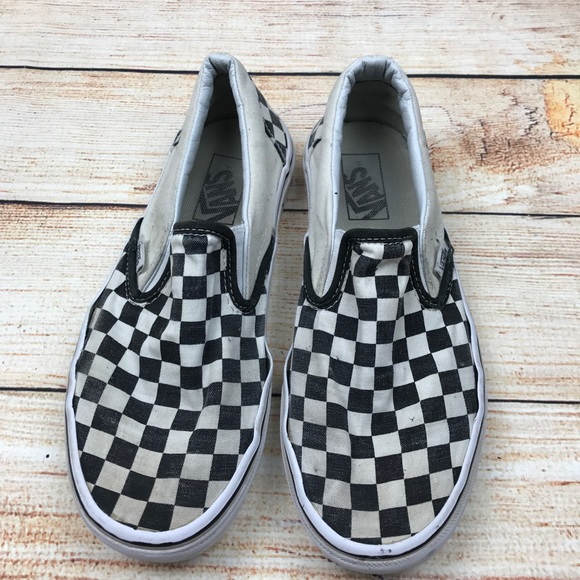 Vans Shoes - Vans Checkered Slip Ons Sz 8.5